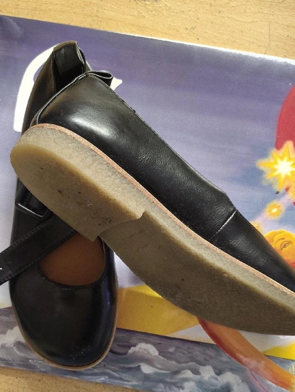 boc Black Mary Jane Loafers with Buckle Strap